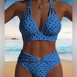 Biquíni de Polka Dot em Duas Peças - Estilo Sexy