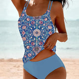 Tankini Estampado com Alças Duplas