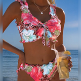 Patchwork Leopard Print Bikinis by Blumen