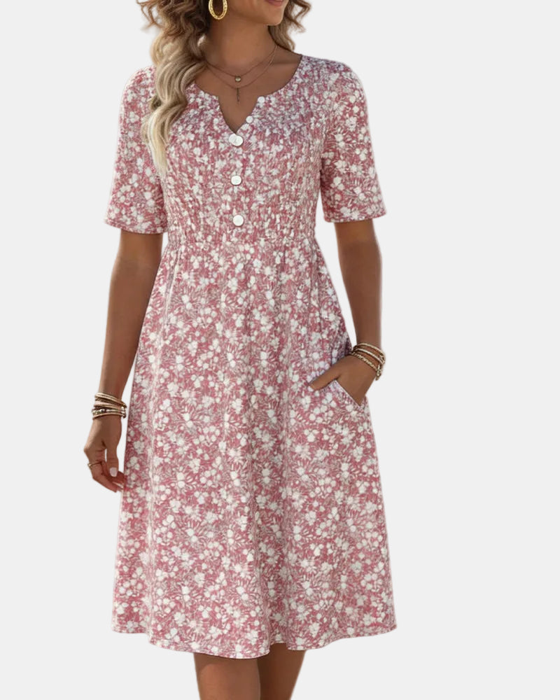 Carmo | Vestido midi floral solto e leve