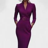 Inês - Vestido Elegante com Cinto