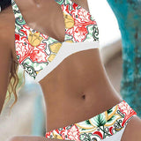 Conjunto de Biquíni Estampado com Flores