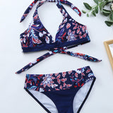 Conjunto de Biquíni Estampado com Flores