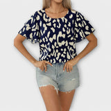 Evelyn - Blusa diária com decote redondo