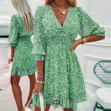 Tália | Vestido Maxi Floral Elegante