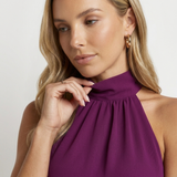 Leandra - Conjunto elegante com colo