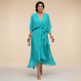 Opala | Vestido Midi Elegante com Decote em V