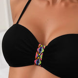 Conjunto de Bikini Sensual com Costas Expostas