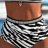 Biquíni Zebra com Detalhes em Cores Vibrantes