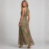 Teodora - Vestido maxi floral verde