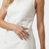 Lídia - Vestido midi em tecido de canalé