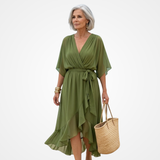 Opala | Vestido Midi Elegante com Decote em V