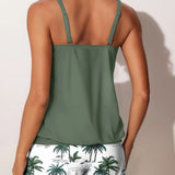Tropical Palm Print Tankini