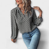 Relaxiva - Camisas com Padrão e Mangas Elegantes