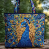 Bolsa Artesanal com Estampa de Pavão | Elegância Exuberante