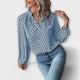 Relaxiva - Camisas com Padrão e Mangas Elegantes