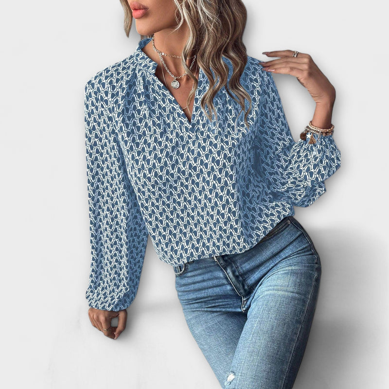 Relaxiva - Camisas com Padrão e Mangas Elegantes