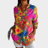 Camisa de estilo com estampado floral