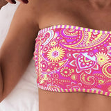 Conjunto de Banho em Duas Peças com Estampa Étnica