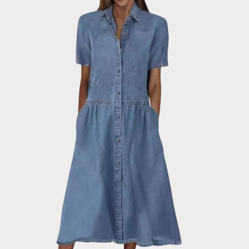 Vestido de ganga estilizado