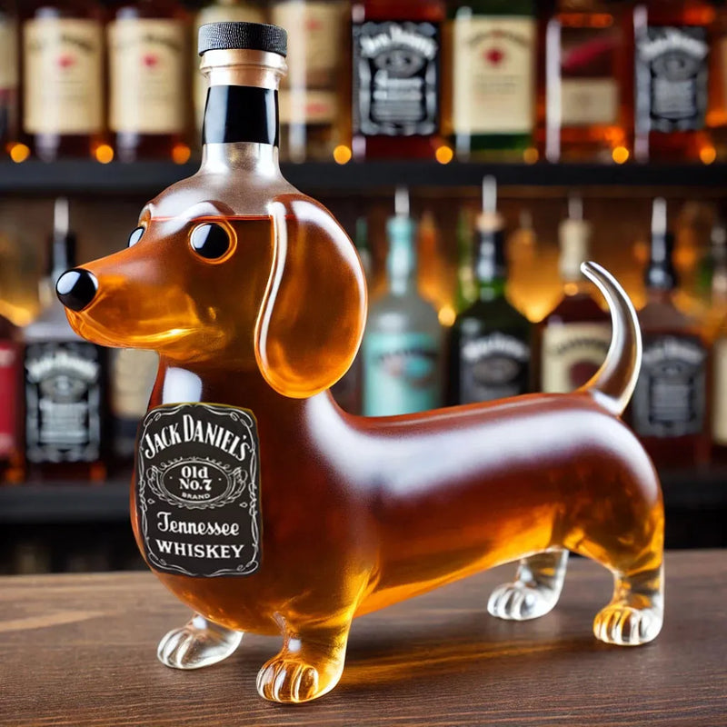 Garrafão de whisky cão salsicha