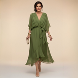 Opala | Vestido Midi Elegante com Decote em V