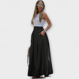Tzafira – Elegante saia maxi com cintura alta