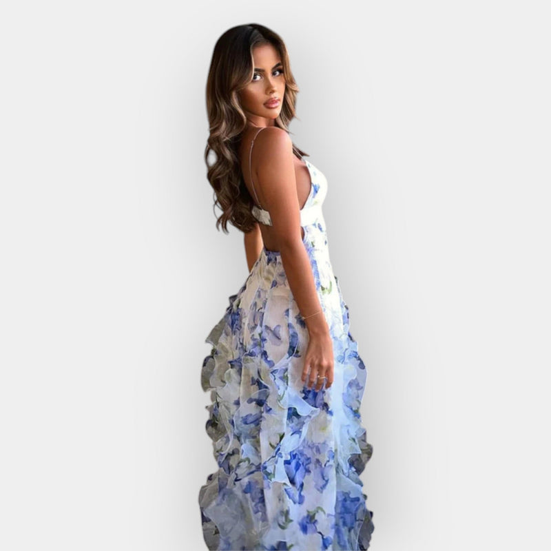 Maxi Vestido com Volantes