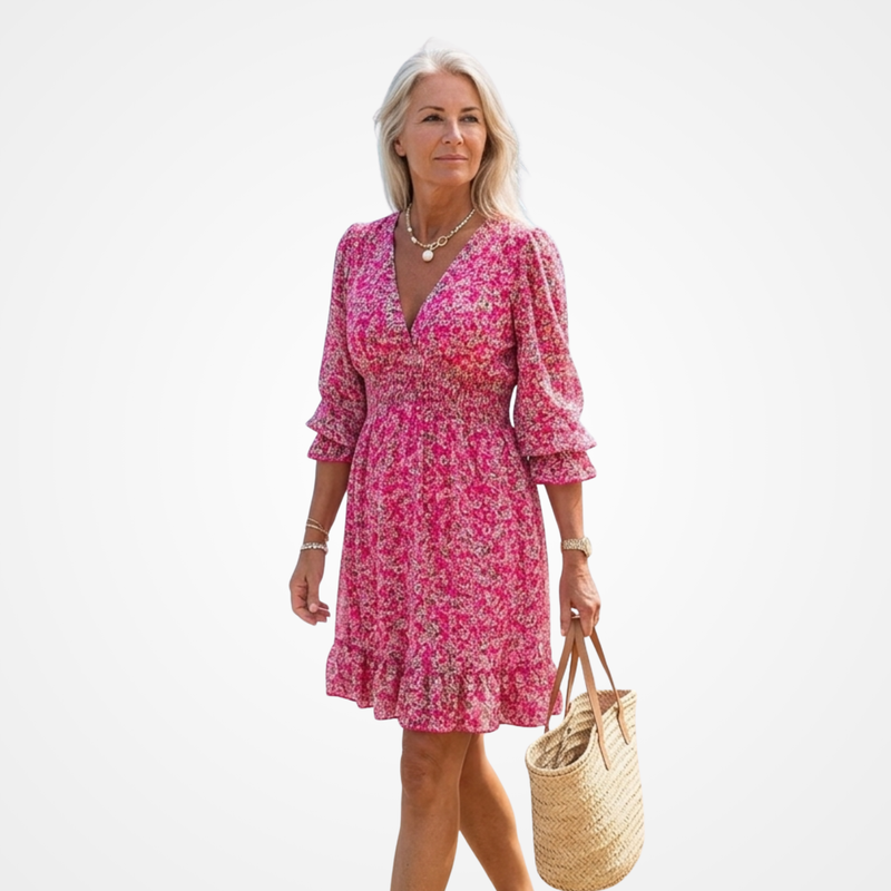 Tália | Vestido Maxi Floral Elegante