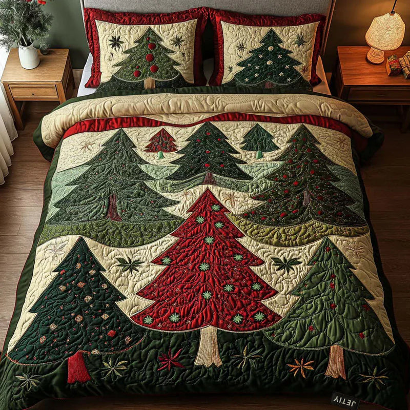 Conjunto de Cama Acolchoado de 3 Peças - Bosque da Alegria