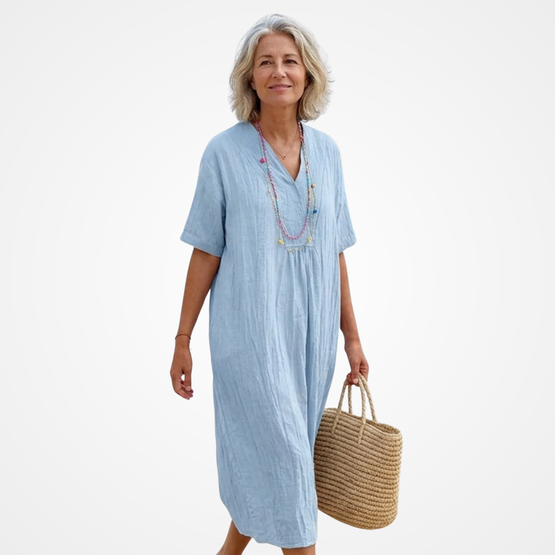 Silvana | Vestido Maxi Texturizado de Corte Solto