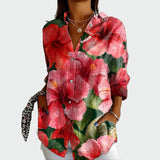 Camisa de estilo com estampado floral