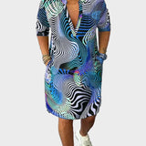 Mara | Vestido Colorido com Decote em V