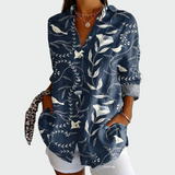Camisa de estilo com estampado floral