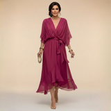 Opala | Vestido Midi Elegante com Decote em V
