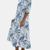 Ema | Vestido midi floral solto e leve