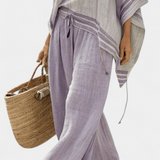 Natália | Elegante Conjunto Boémio de Tela de Bambu Leve