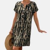 Marina | Vestido estampado com botões