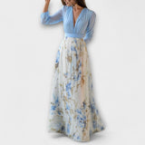 Paula | Vestido Maxi Floral Brilhante
