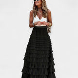 Saia boho com detalhes de cetim tecido aberto