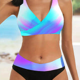 Bikinis de cintura média com detalhe de cruzamento frontal