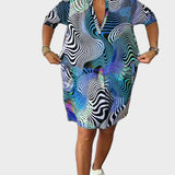 Mara | Vestido Colorido com Decote em V