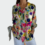 Camisa de estilo com estampado floral