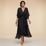 Opala | Vestido Midi Elegante com Decote em V