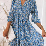 Tália | Vestido Maxi Floral Elegante