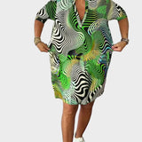 Mara | Vestido Colorido com Decote em V