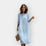 Vestido com Corte Confortável para o Abdómen