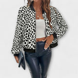 Raquel - Casaco Elegante de Estampado de Leopardo
