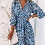 Tália | Vestido Maxi Floral Elegante