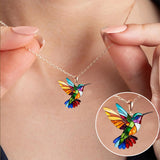 Colar Colorido com Colibri